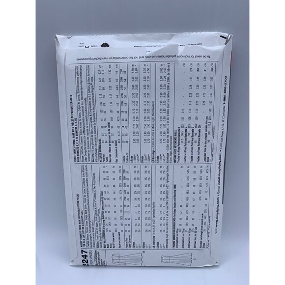 Simplicity Misses Dress Sewing Pattern sz 10-18 2247 - uncut - Picture 2 of 2